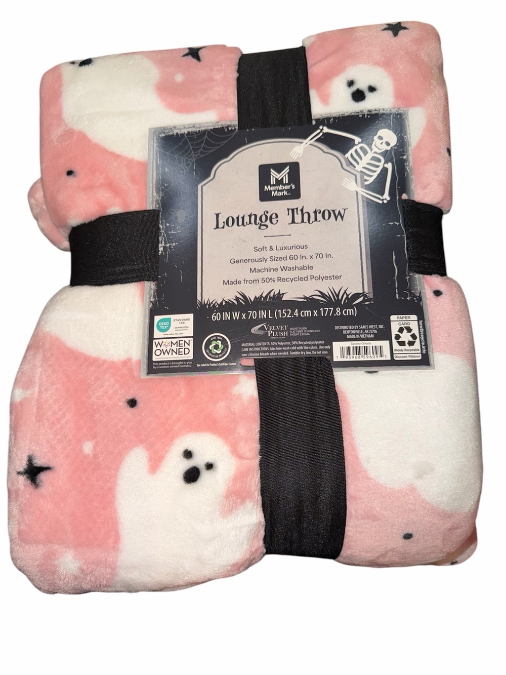 Member's Mark Pink Ghost Lounge Throw Blanket